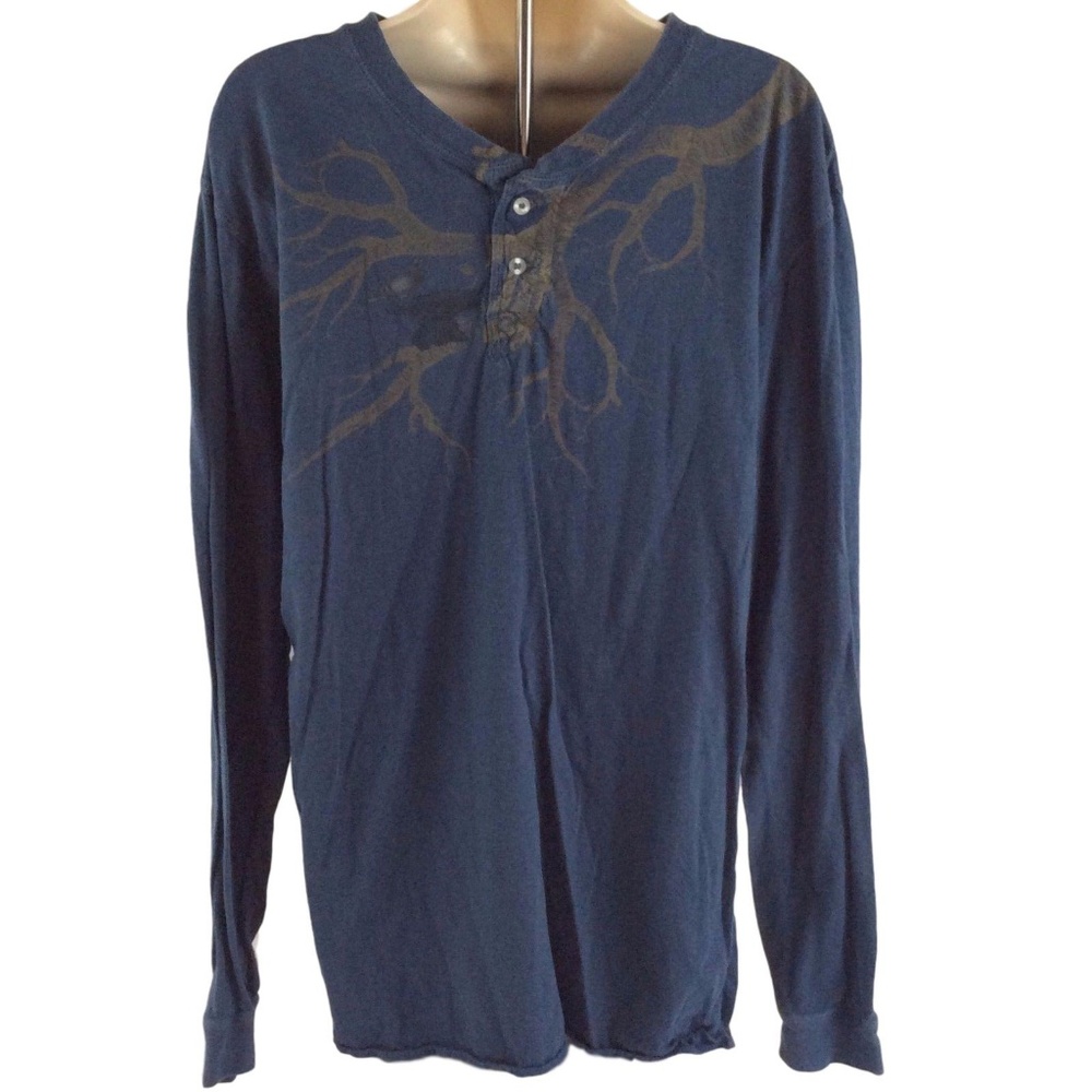 Klovis Mens Long Sleeve Shirt XL Bird Theme Bombs